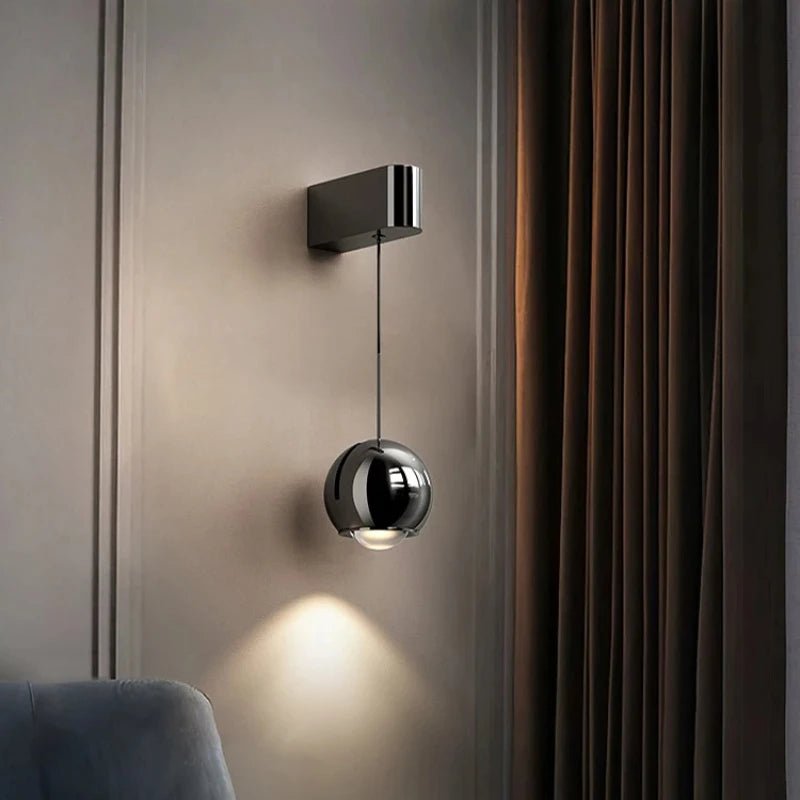 Applique Murale LED Réglable Moderne en Aluminium Noir pour Chambre et Salon - Luminous Place