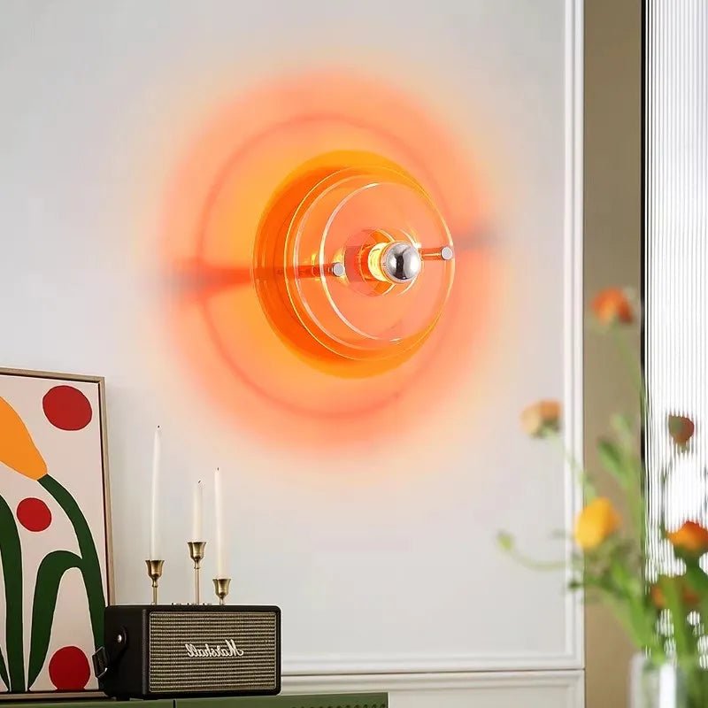 Applique Murale Nordique Bauhaus UFO LED en Acrylique Ronde Atmosphère Cosy - Luminous Place