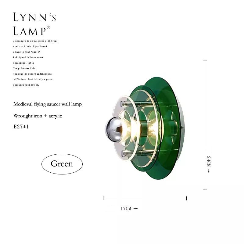 Applique Murale Nordique Bauhaus UFO LED en Acrylique Ronde Atmosphère Cosy - Luminous Place