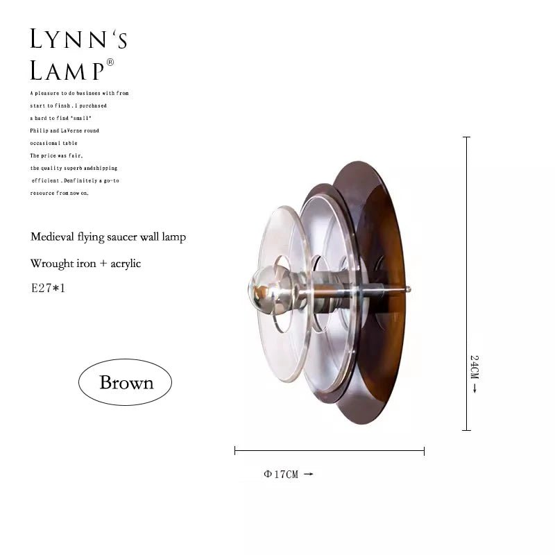 Applique Murale Nordique Bauhaus UFO LED en Acrylique Ronde Atmosphère Cosy - Luminous Place