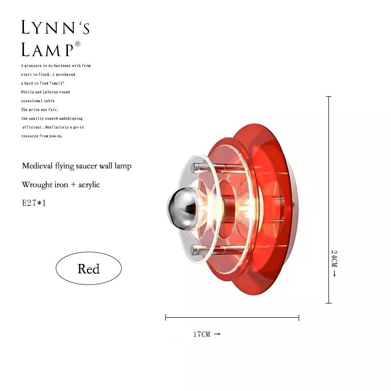 Applique Murale Nordique Bauhaus UFO LED en Acrylique Ronde Atmosphère Cosy - Luminous Place