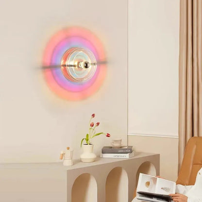 Applique Murale Nordique Bauhaus UFO LED en Acrylique Ronde Atmosphère Cosy - Luminous Place