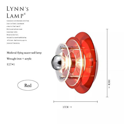 Applique Murale Nordique Bauhaus UFO LED en Acrylique Ronde Atmosphère Cosy - Luminous Place