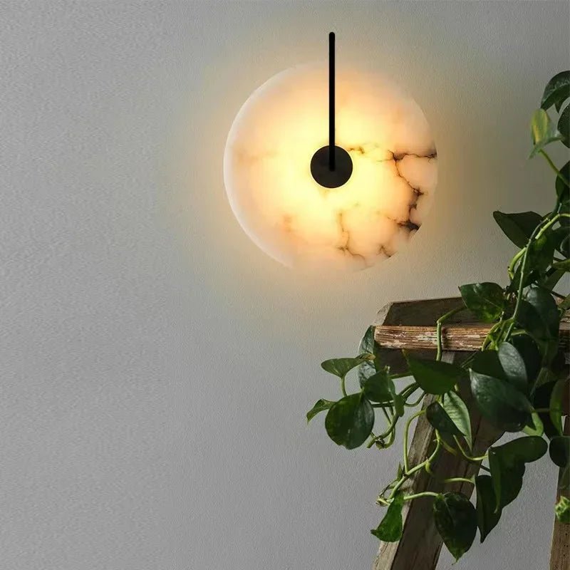 Applique Murale Nordique LED Marbre Lune Design Moderne pour Intérieur - Luminous Place