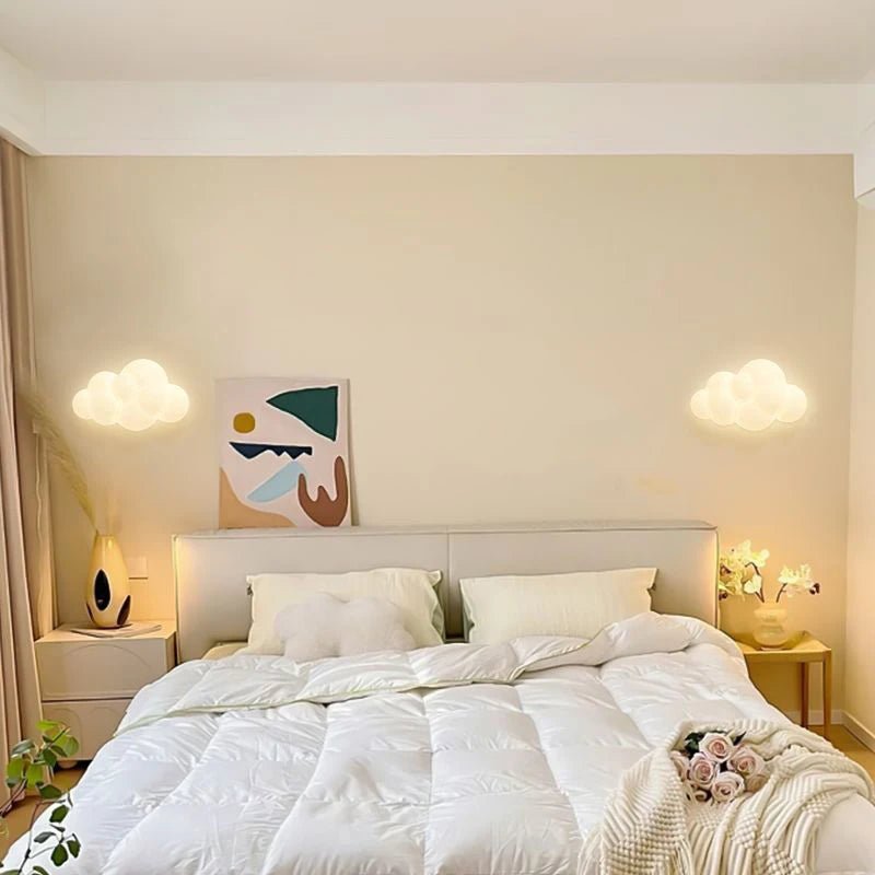 Applique Murale Nuage Blanc en PVC pour Chambre d’Enfant, Éclairage 220V - Luminous Place