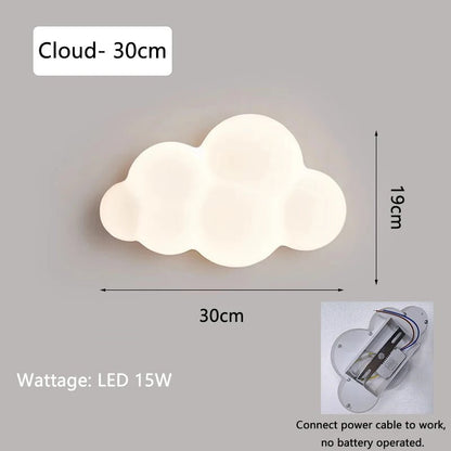 Applique Murale Nuage Blanc en PVC pour Chambre d’Enfant, Éclairage 220V - Luminous Place