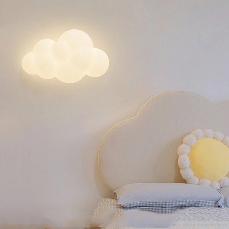 Applique Murale Nuage Blanc en PVC pour Chambre d’Enfant, Éclairage 220V - Luminous Place