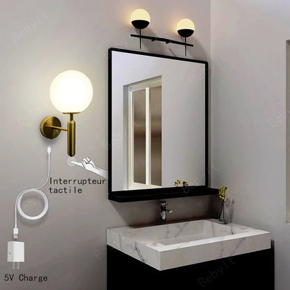 Applique Murale Rechargeable Tactile LED Dimmable Tricolore pour Intérieur - Luminous Place