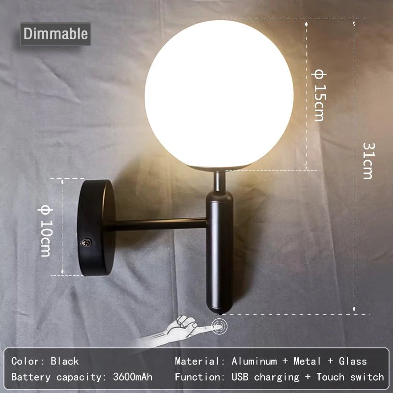 Applique Murale Rechargeable Tactile LED Dimmable Tricolore pour Intérieur - Luminous Place