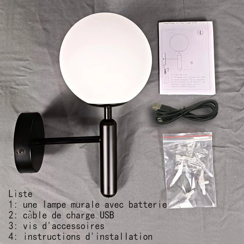 Applique Murale Rechargeable Tactile LED Dimmable Tricolore pour Intérieur - Luminous Place