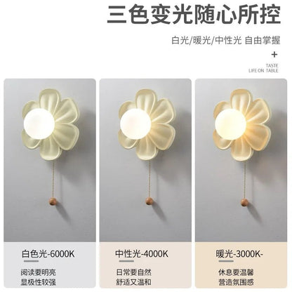 Applique Murale Résine Fleur Verte Moderne pour Intérieur Cosy - Luminous Place