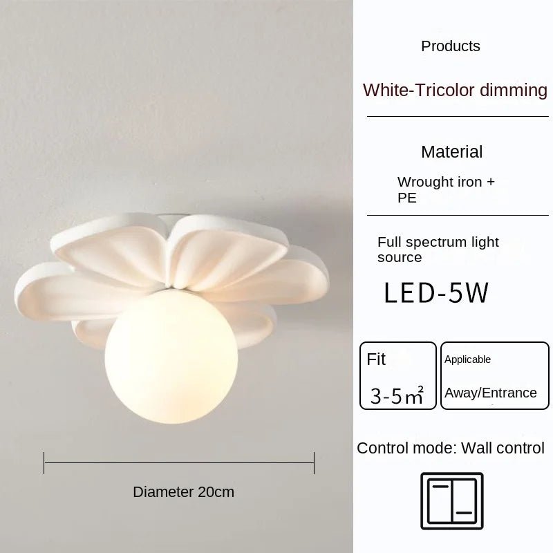 Applique Murale Résine Fleur Verte Moderne pour Intérieur Cosy - Luminous Place