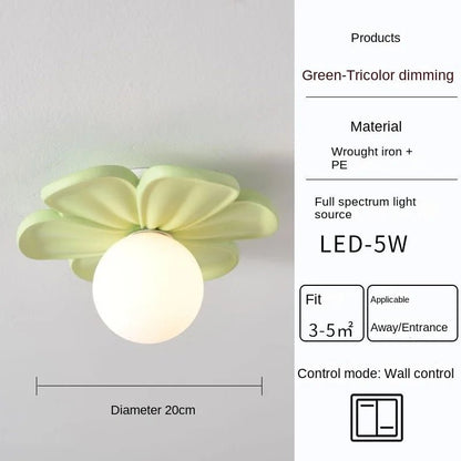 Applique Murale Résine Fleur Verte Moderne pour Intérieur Cosy - Luminous Place