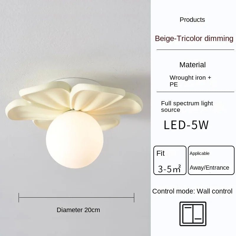 Applique Murale Résine Fleur Verte Moderne pour Intérieur Cosy - Luminous Place