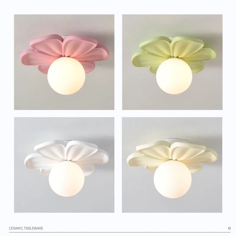 Applique Murale Résine Fleur Verte Moderne pour Intérieur Cosy - Luminous Place