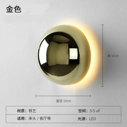 Applique Murale Ronde LED Design Nordique Moderne en Métal, Luminaire Décoratif pour Chambre et Escaliers - Luminous Place