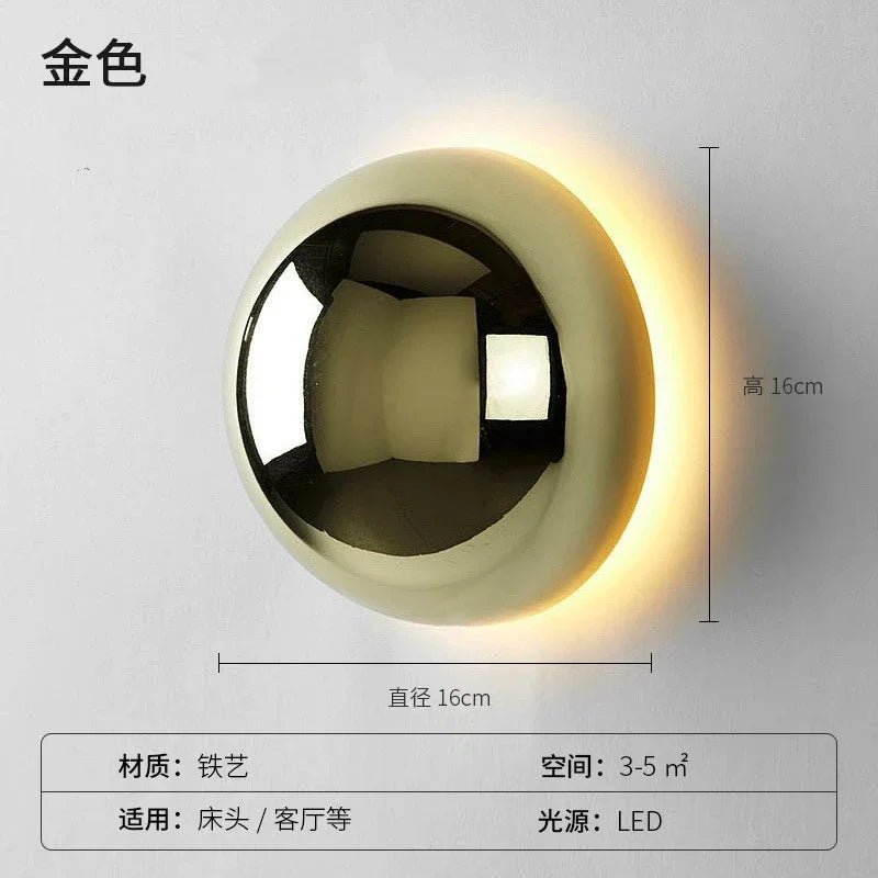Applique Murale Ronde LED Design Nordique Moderne en Métal, Luminaire Décoratif pour Chambre et Escaliers - Luminous Place