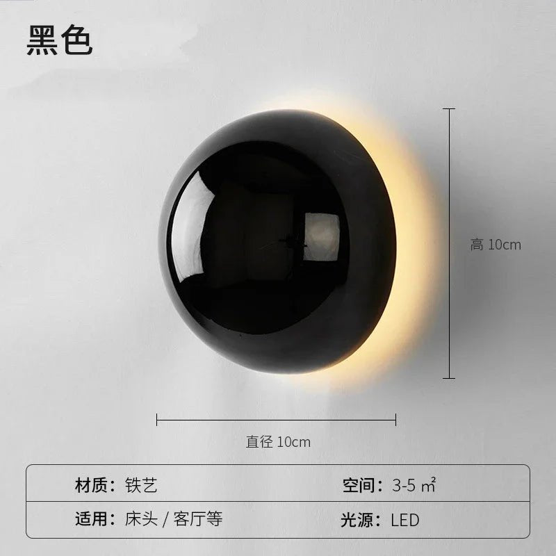 Applique Murale Ronde LED Design Nordique Moderne en Métal, Luminaire Décoratif pour Chambre et Escaliers - Luminous Place
