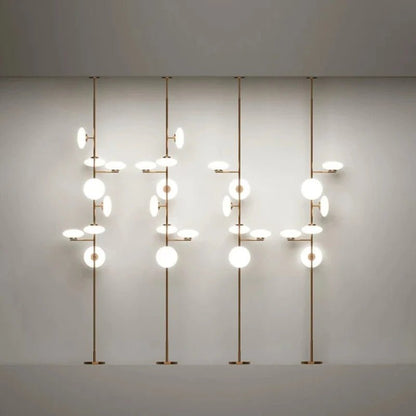 Lampadaire à poteau télescopique design moderne en métal avec lumière LED dimmable - Luminous Place