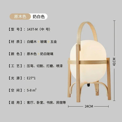 Lampadaire Cole Cestita en bois LED design Art déco pour salon et chambre - Luminous Place