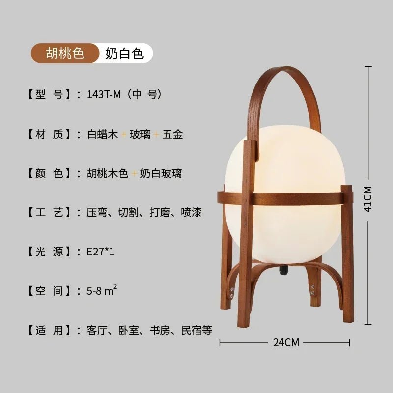 Lampadaire Cole Cestita en bois LED design Art déco pour salon et chambre - Luminous Place