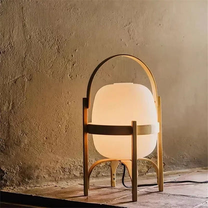 Lampadaire Cole Cestita en bois LED design Art déco pour salon et chambre - Luminous Place