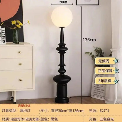 Lampadaire colonne romaine vintage en résine pour ambiance cosy - Luminous Place