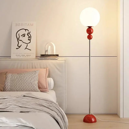 Lampadaire crème minimaliste en fer, lampe LED pour salon et chambre - Luminous Place