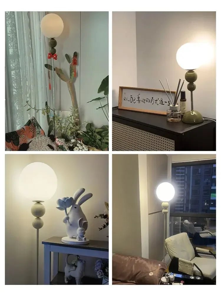 Lampadaire crème minimaliste en fer, lampe LED pour salon et chambre - Luminous Place