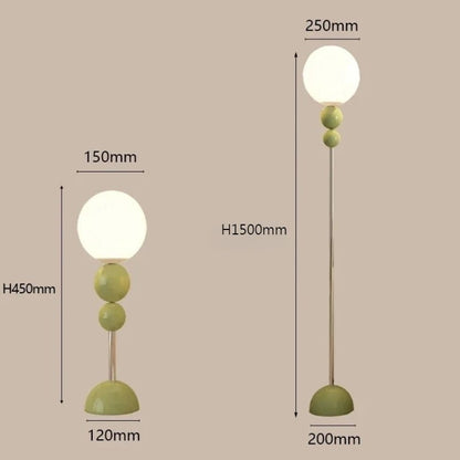 Lampadaire crème minimaliste en fer, lampe LED pour salon et chambre - Luminous Place