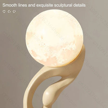 Lampadaire design en résine, sculpture abstraite moderne, lumière d'ambiance chaleureuse - Luminous Place