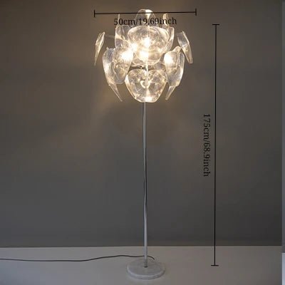 Lampadaire design italien en PVC pour chambre et salon, lumière chaleureuse - Luminous Place