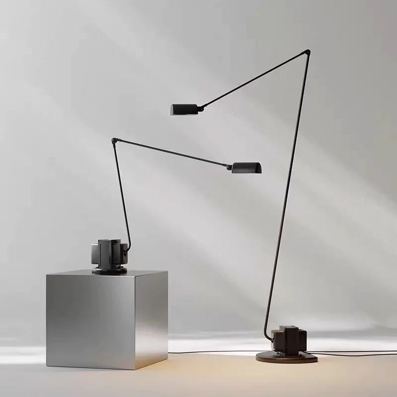 Lampadaire design italien vintage Bauhaus bras oscillant réglable LED - Luminous Place