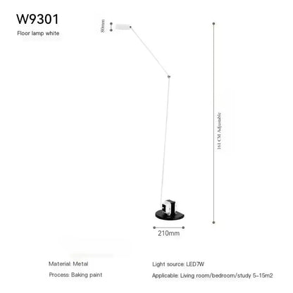 Lampadaire design italien vintage Bauhaus bras oscillant réglable LED - Luminous Place