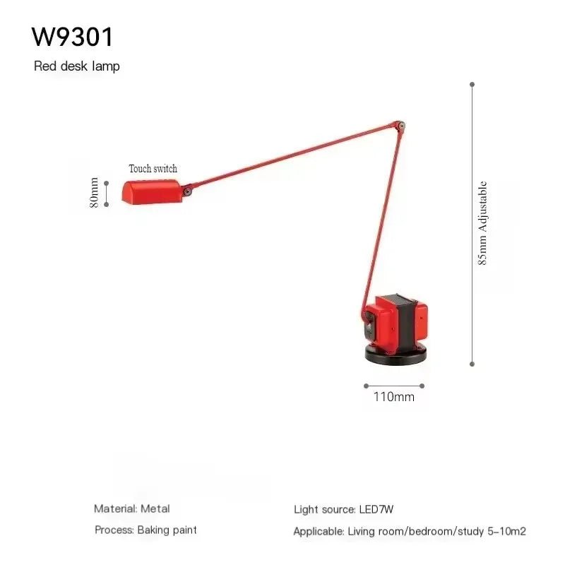 Lampadaire design italien vintage Bauhaus bras oscillant réglable LED - Luminous Place