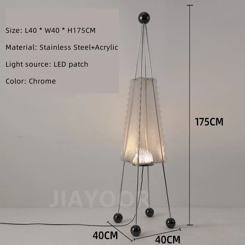 Lampadaire design nordique moderne en acrylique pour salon et chambre - Luminous Place