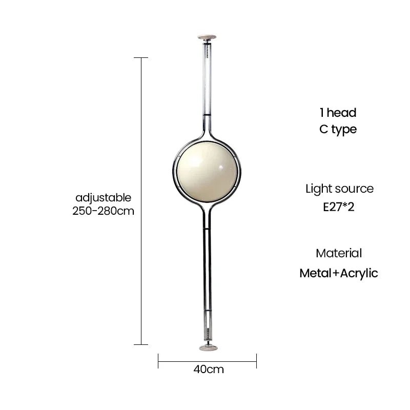 Lampadaire design nordique moderne en acrylique pour salon et chambre - Luminous Place