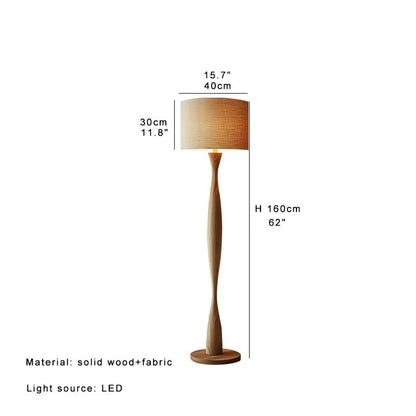 Lampadaire en bois design contemporain avec lumière LED ambiance chaleureuse - Luminous Place