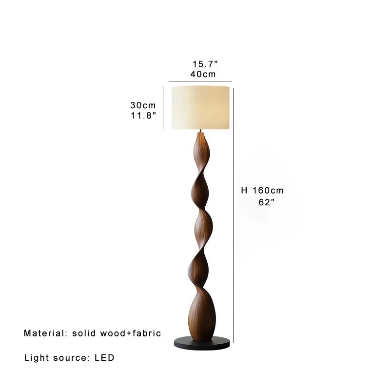 Lampadaire en bois design contemporain avec lumière LED ambiance chaleureuse - Luminous Place
