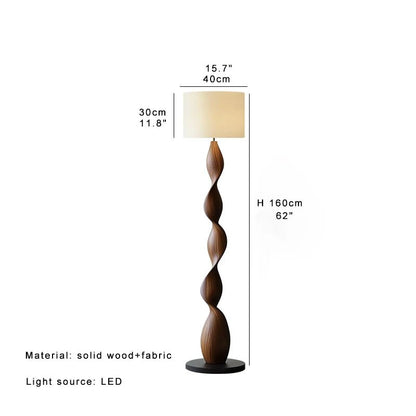 Lampadaire en bois design contemporain avec lumière LED ambiance chaleureuse - Luminous Place