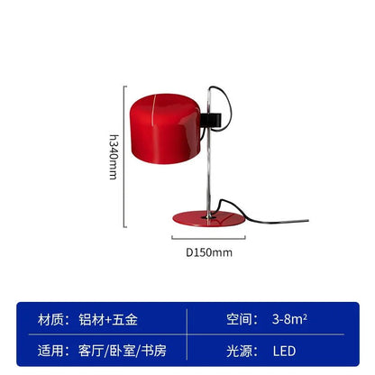 Lampadaire italien en aluminium rouge, noir et blanc, angle réglable, design minimaliste - Luminous Place