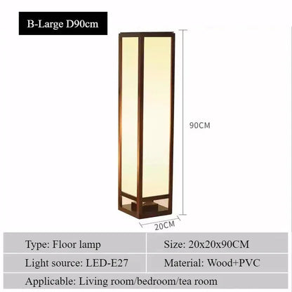 Lampadaire japonais en bois massif SANDYHA LED pour ambiance chaleureuse - Luminous Place