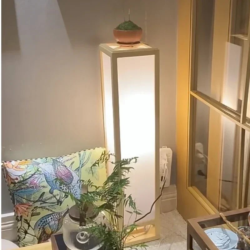 Lampadaire japonais en bois massif SANDYHA LED pour ambiance chaleureuse - Luminous Place