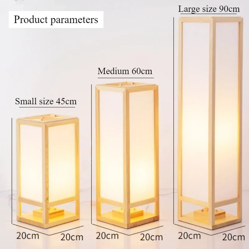 Lampadaire japonais en bois massif SANDYHA LED pour ambiance chaleureuse - Luminous Place