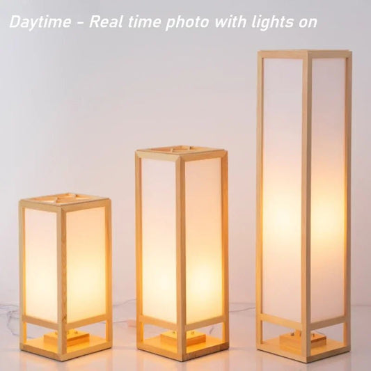 Lampadaire japonais en bois massif SANDYHA LED pour ambiance chaleureuse - Luminous Place