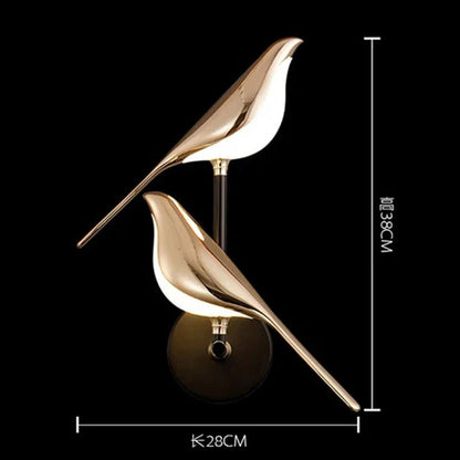 Lampadaire LED autoportant oiseau en acrylique design Art Déco - Luminous Place