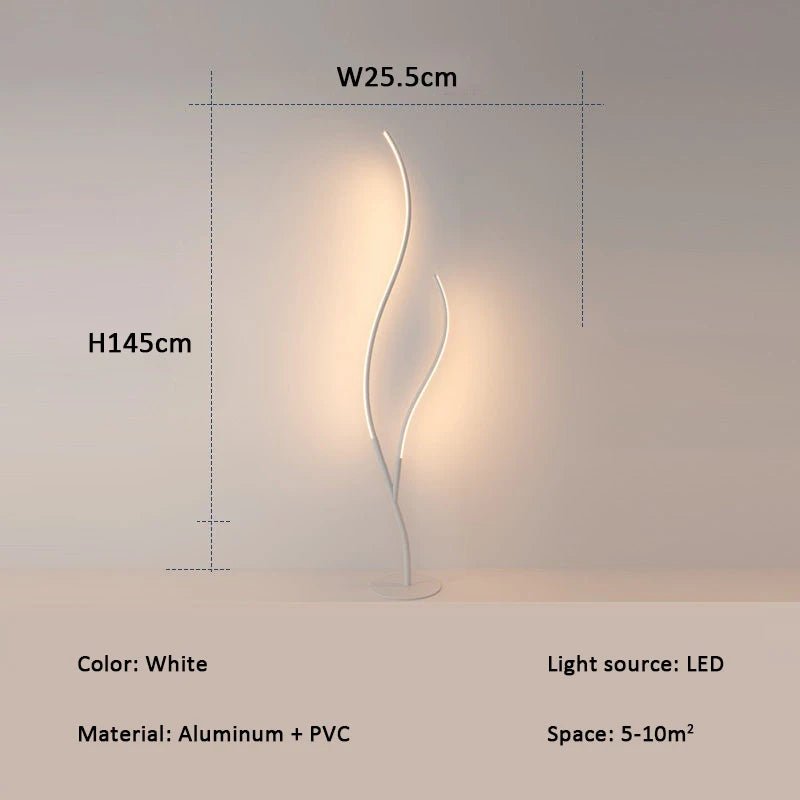 Lampadaire LED créatif en branches d'arbre avec télécommande, lumière chaleureuse pour salon et chambre - Luminous Place