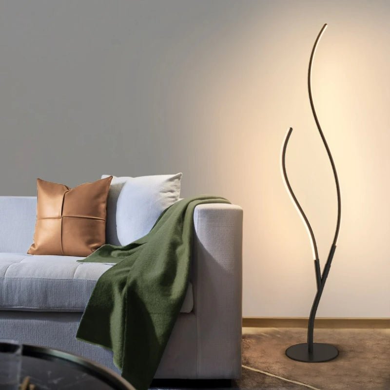 Lampadaire LED créatif en branches d'arbre avec télécommande, lumière chaleureuse pour salon et chambre - Luminous Place