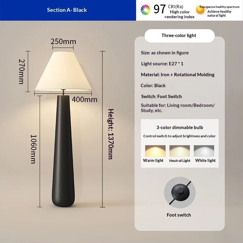 Lampadaire LED design moderne en forme de point d’interrogation, ambiance cosy - Luminous Place