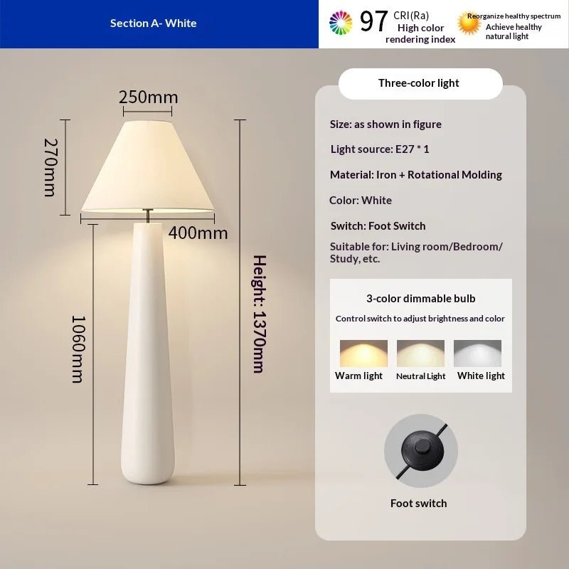 Lampadaire LED design moderne en forme de point d’interrogation, ambiance cosy - Luminous Place